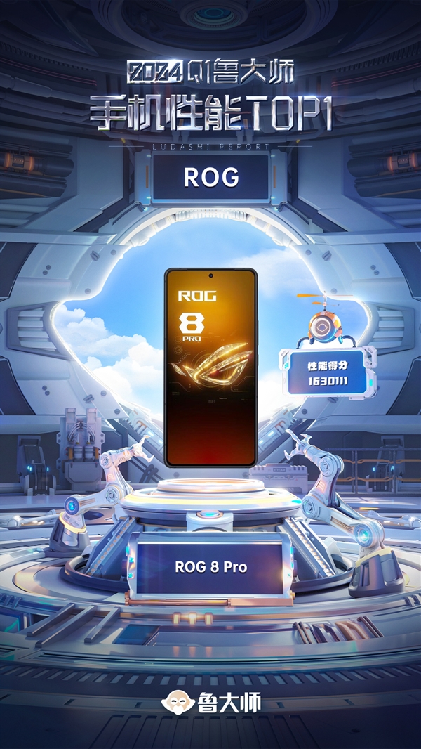 “王者性能”不可撼動(dòng)ROG8 Pro登頂魯大師2024手機(jī)Q1性能榜