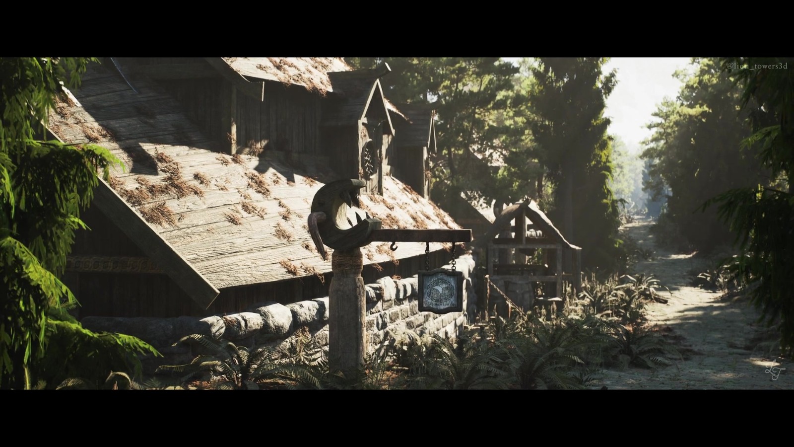 粉絲自制虛幻5《上古卷軸5》佛克瑞斯城場景