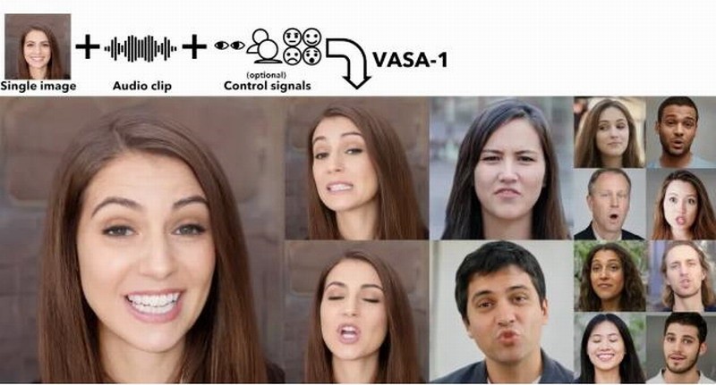 微軟推出新型AI工具VASA-1：可將照片轉(zhuǎn)化為視頻