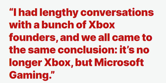 IGN新文章獲得認可：Xbox已死 現在是微軟Gaming