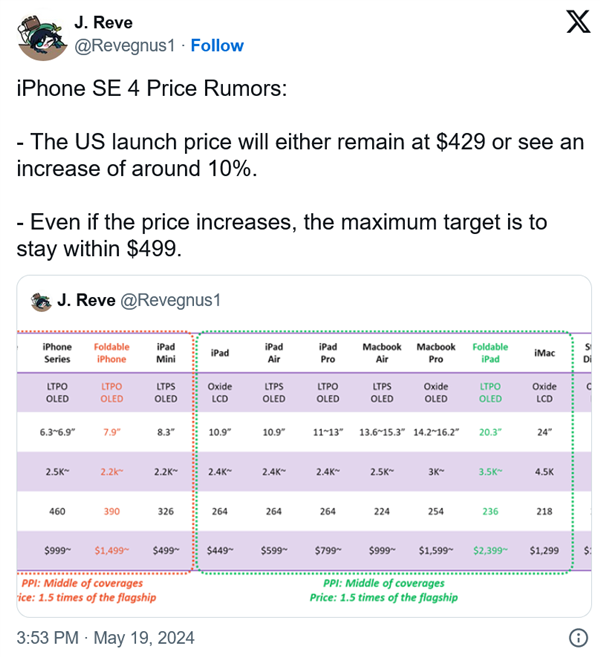 換上全面屏！iPhone SE4售價曝光：蘋果要大漲價