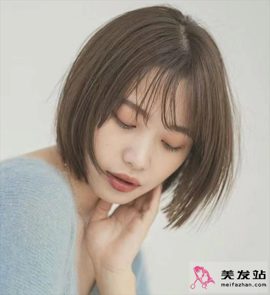 日系風格女生短發 圓臉大臉女生參考