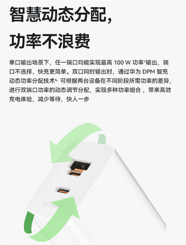 349元！華為發布100W全能充電器：USB-A/C融合 雙口終于能同時使用